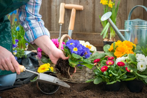 Low-carbon van used for sustainable garden services
